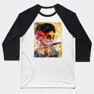 Smoking lady 64 Baseball T-Shirt